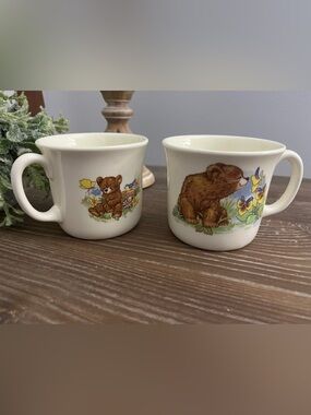Set of 2~Vintage Royal Kent Teddy Bear Children’s Cup Bone China England